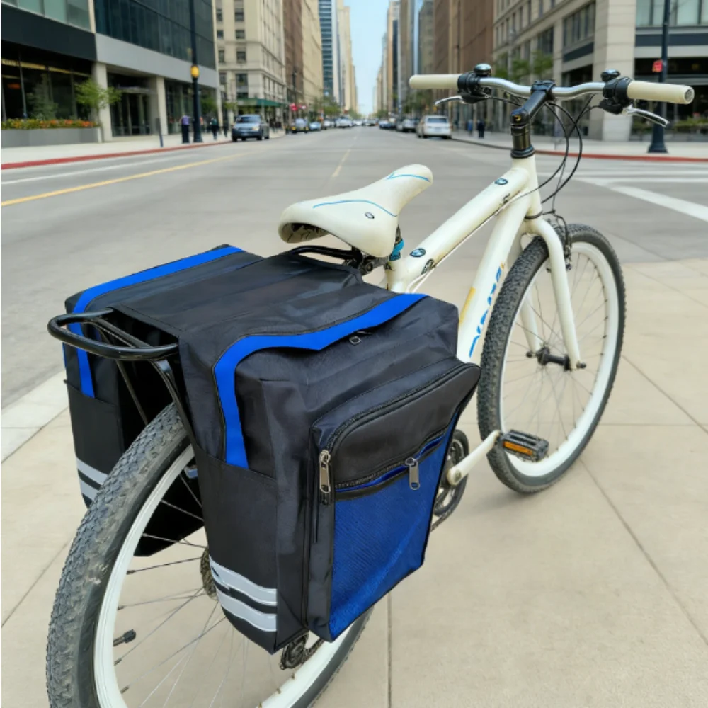 MTB Bicycle Carrier Bag Rear Rack Bike Trunk Bag Luggage  Pannier Back Seat Double Side Cycling Bycicle Bag Durable Travel