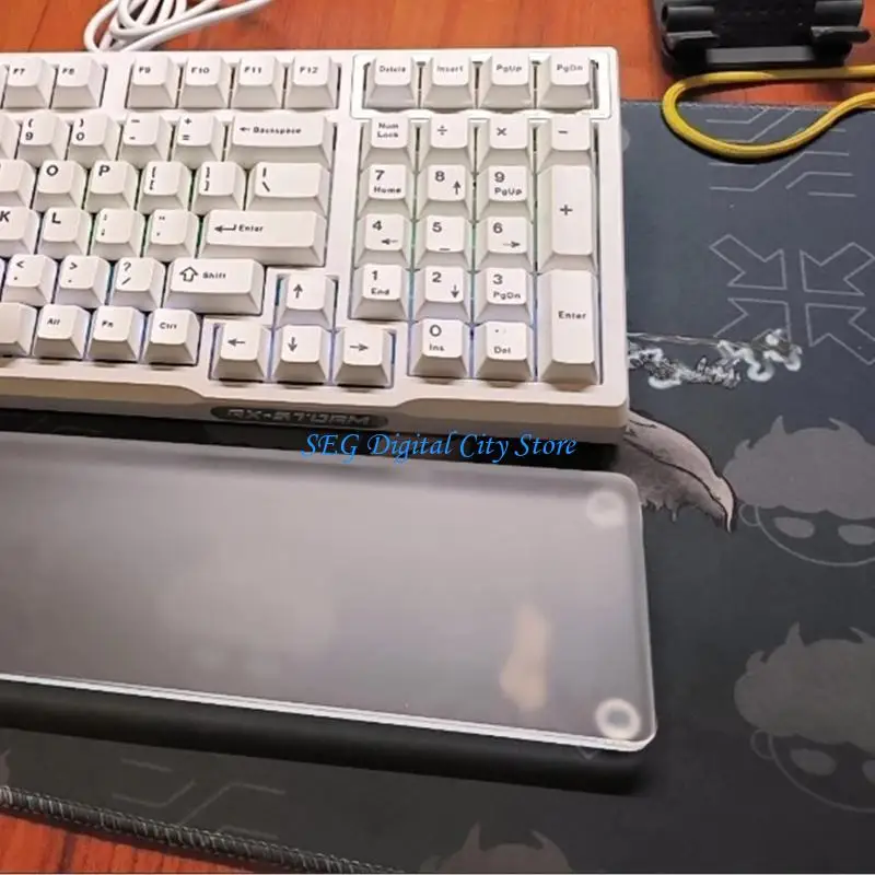 U75B Keyboards Wrist Rest Pad Frosted Acrylic Hand Rest for Mechanical Keyboards