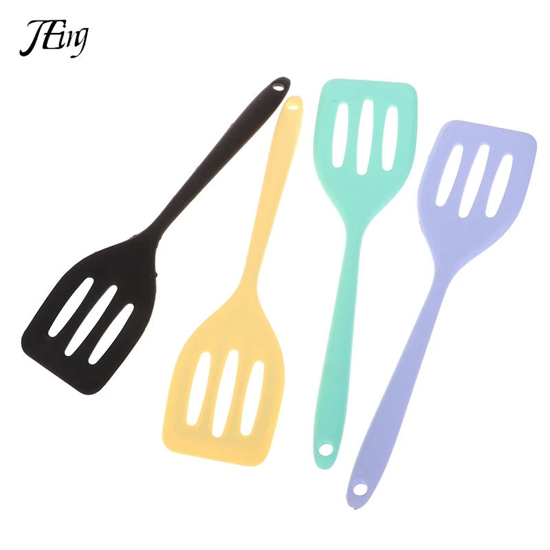 1Pc Small Integrated Silicone Frying Shovel Cooking Steak Frying Shovel Kitchen Frying Egg Fried Fish Shovel Cooking Tool