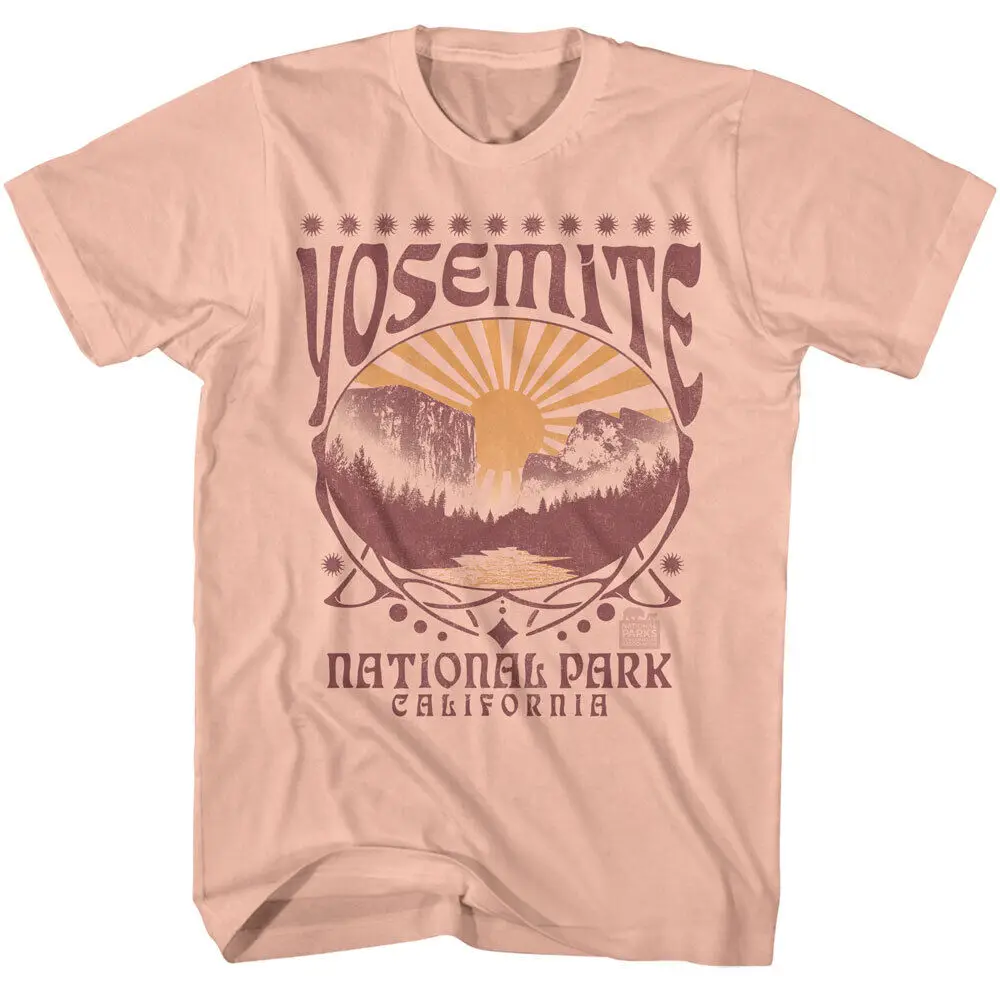 United States Yosemite National Park California Sun Burst Men's T Shirt