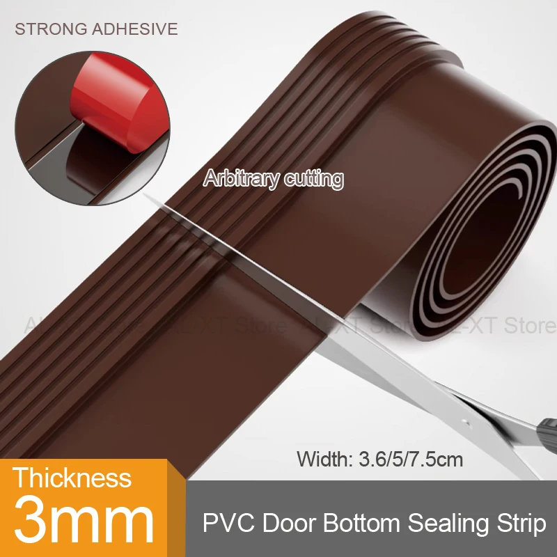 

1 м ПВХ нижняя уплотнительная лента для двери, самоклеящаяся звукоизоляционная защита под дверью, пробка для стекла/окна, сильная адгезия, дверной стопор