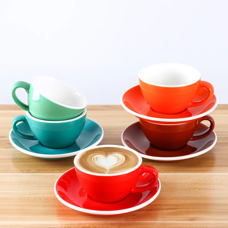 Tasse à Café Céramique Avec Soucoupe Et Cuillère - 200 Ml Design Unique Pour Café/thé