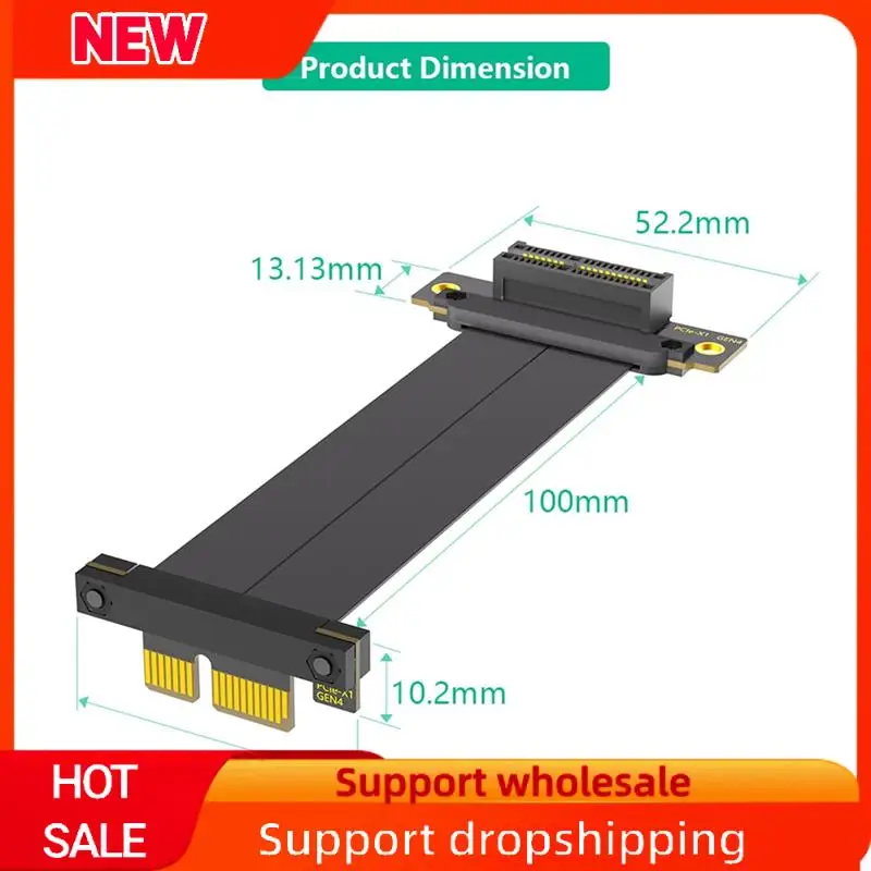 Superb PCI-E PCI Express 4.0 1X Extension Cable ( Dual Vertical 90 Degree Direction)