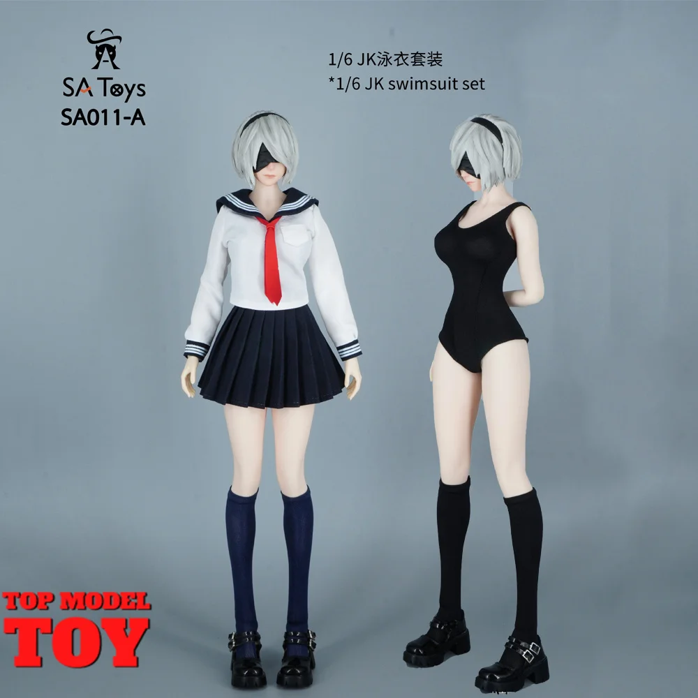 

SA Toys SA011 1/6 Scale Female JK Swimsuit Uniform Set Clothes Suit Model for 12'' TBLeague/PH Soldier Action Figure Body Dolls