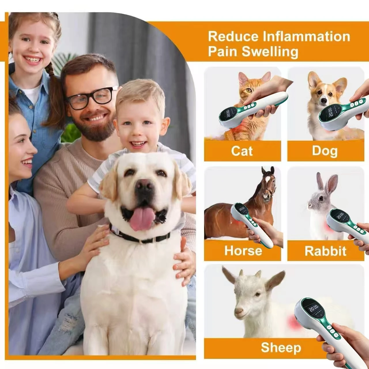 Infrared Cold Laser Therapy Device Clinical Grade Low Level for Fibromyalgia Muscle Pain Relief Dogs Animals