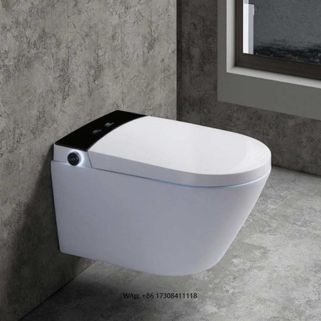 

Rimless Wall-Hung Smart Toilet Concealed Cistern with Electric Smart Flush Tank