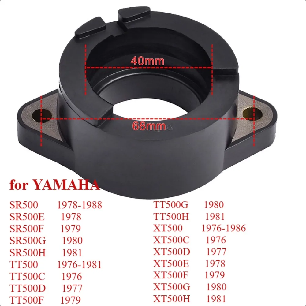 1U6-13565-02 Carburetor Air Inlet Intake Manifold Pipe Interface Adapter for YAMAHA TT500 XT500 XT500S SR500G SR500 SR TT XT 500