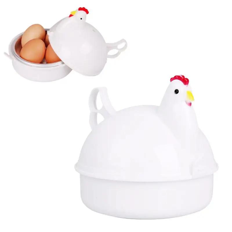 

Microwave Egg Cooker Chicken-Shaped Rapid Egg Cooker 4 Eggs Electric Egg Cooker Safe Kitchen Egg Boiler Steamer Gadgets supply