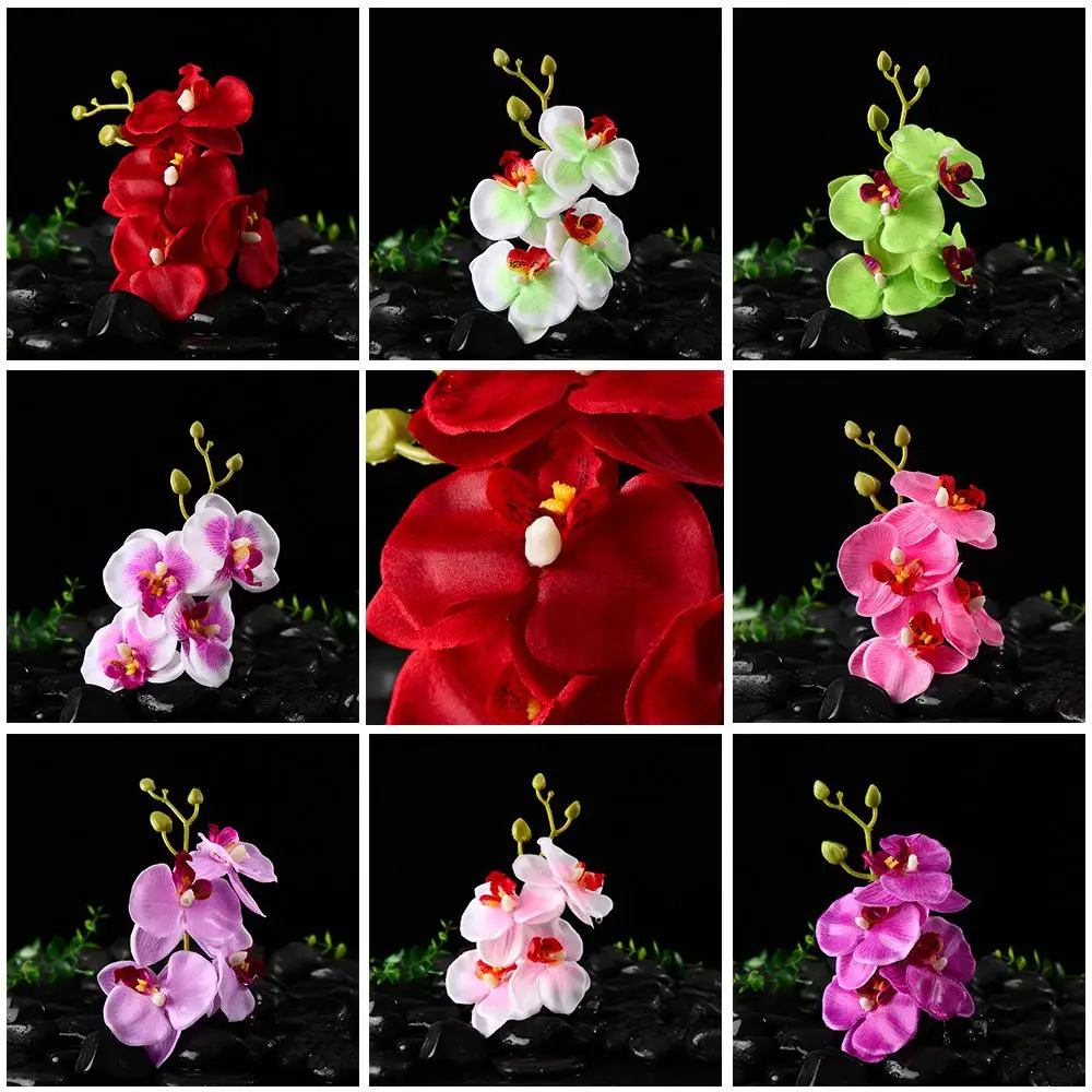 1pcs High Quality Cheap Home Supplies Wedding Orchid Bouquet Artificial  Flower Cymbidium Party Decoration