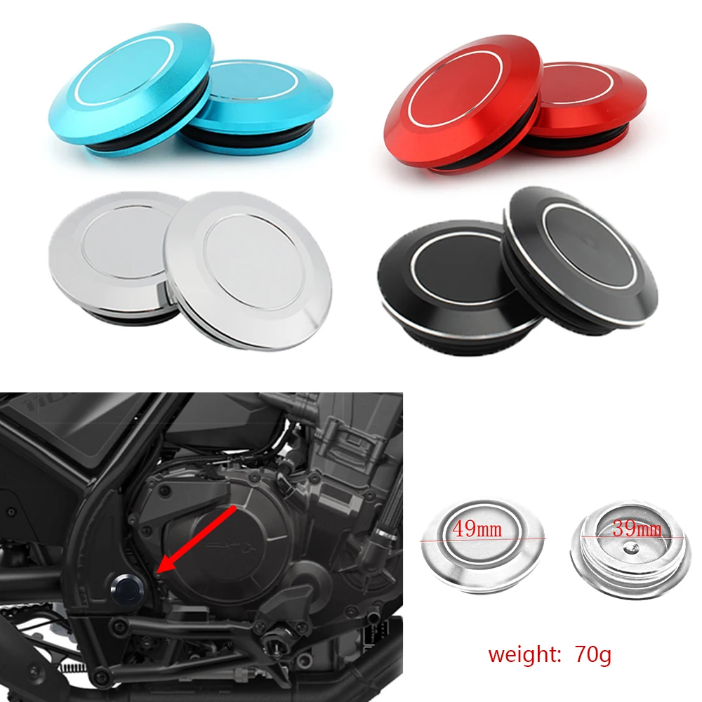 

For HONDA REBEL500 CMX500 CMX Reble 500 2020 2021 Motorcycle Frame Hole Cover Fairing Guard Aluminum Decoration Frame Plugs Cap