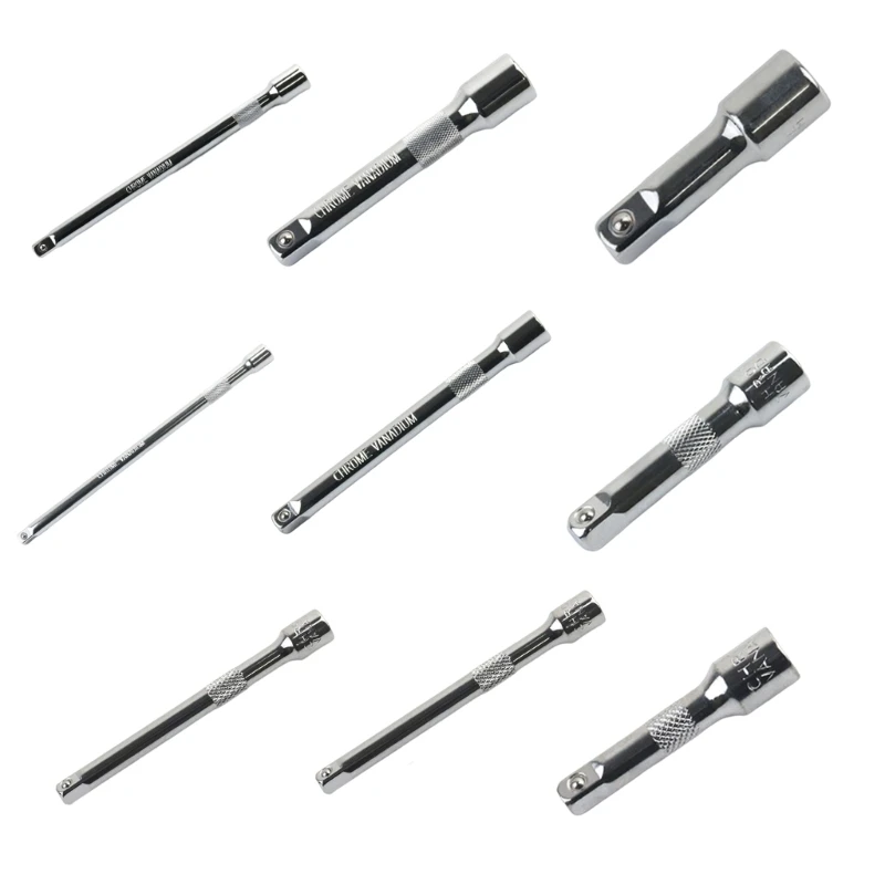 

1/4 3/8 Chromed Steel Extension Bar 50/75/100/125/150/250mm Ratchet Wrench Socket Adapter Power Drill Adapter