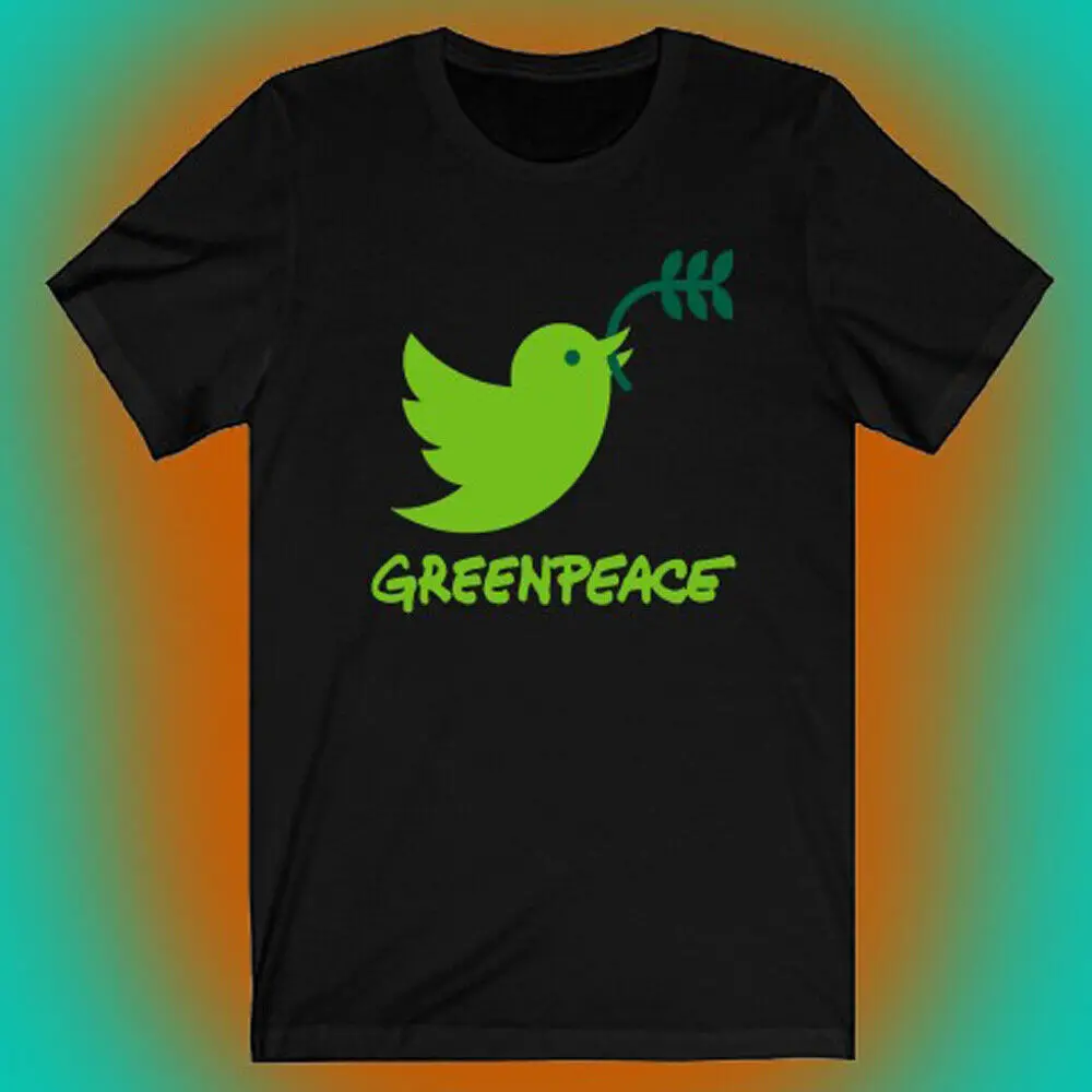 

Greenpeace Men's Black T-Shirt Size S to 5xl Combine Fun Printed Shirt Men's and Women's Short Sleeve T-Shirts