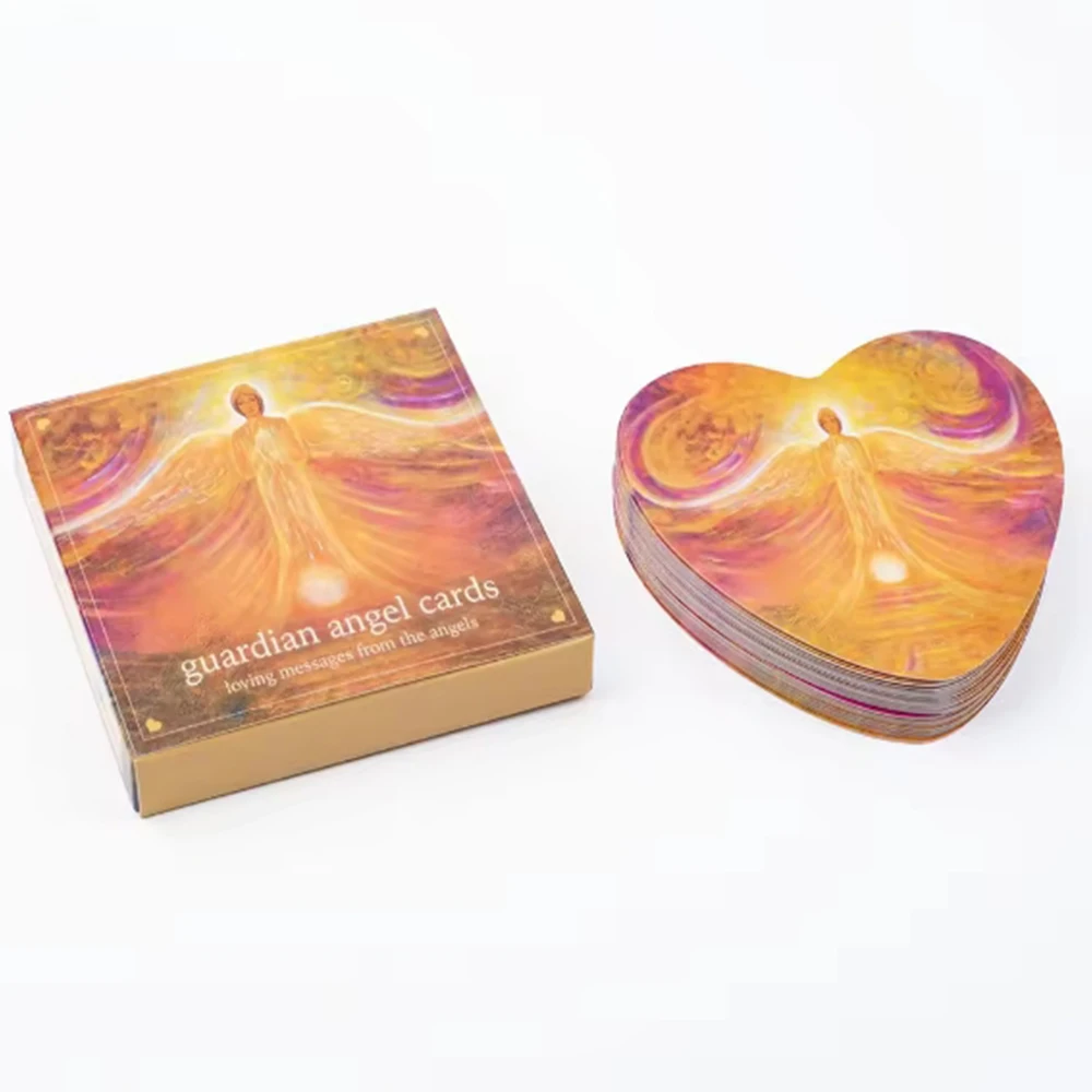 8.6Cm Gudian Angel Cards Heart-shaped English Oracle Card 46 Cards Loving Messages From The Angels