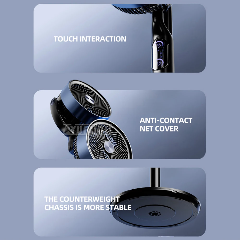 Intelligent Electric Fan Smart Household Double Air Circulation Fan Electric Standing Ventilador