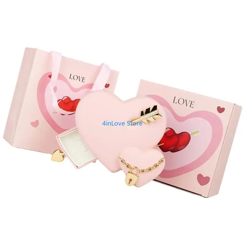 

T4MD Heart Jewelry Holder Socidate Packaging Box для пар и любовников