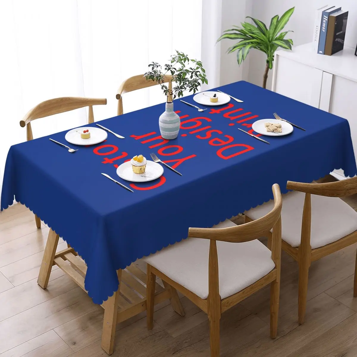 Rectangular Waterproof Oil-Proof Custom Your Design Tablecloth Table Cover 45