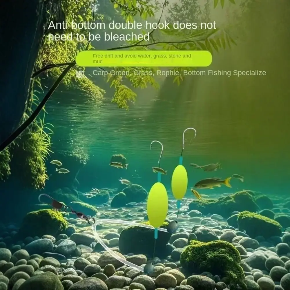 

5pcs double hook Fishing Hair Rigs hook Anti bottom Equipment Carp Fishing Hook Pesca Size3#-12# Carp Rigs fishing lure