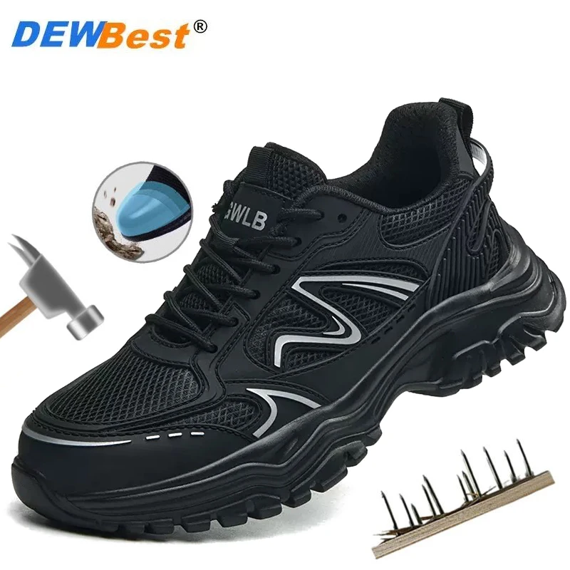 

Fashion lightweight anti-smash anti-stabbing outdoor safety shoes breathable not stuffy feet work shoes new wholesale