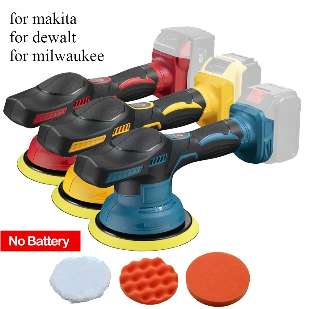

Cordless Car Polisher 8 Gears Adjustable Auto Electric Waxing Sanding Sealing Glaze Tool Fit Dewalt/Milwaukee/makita 20V Battery