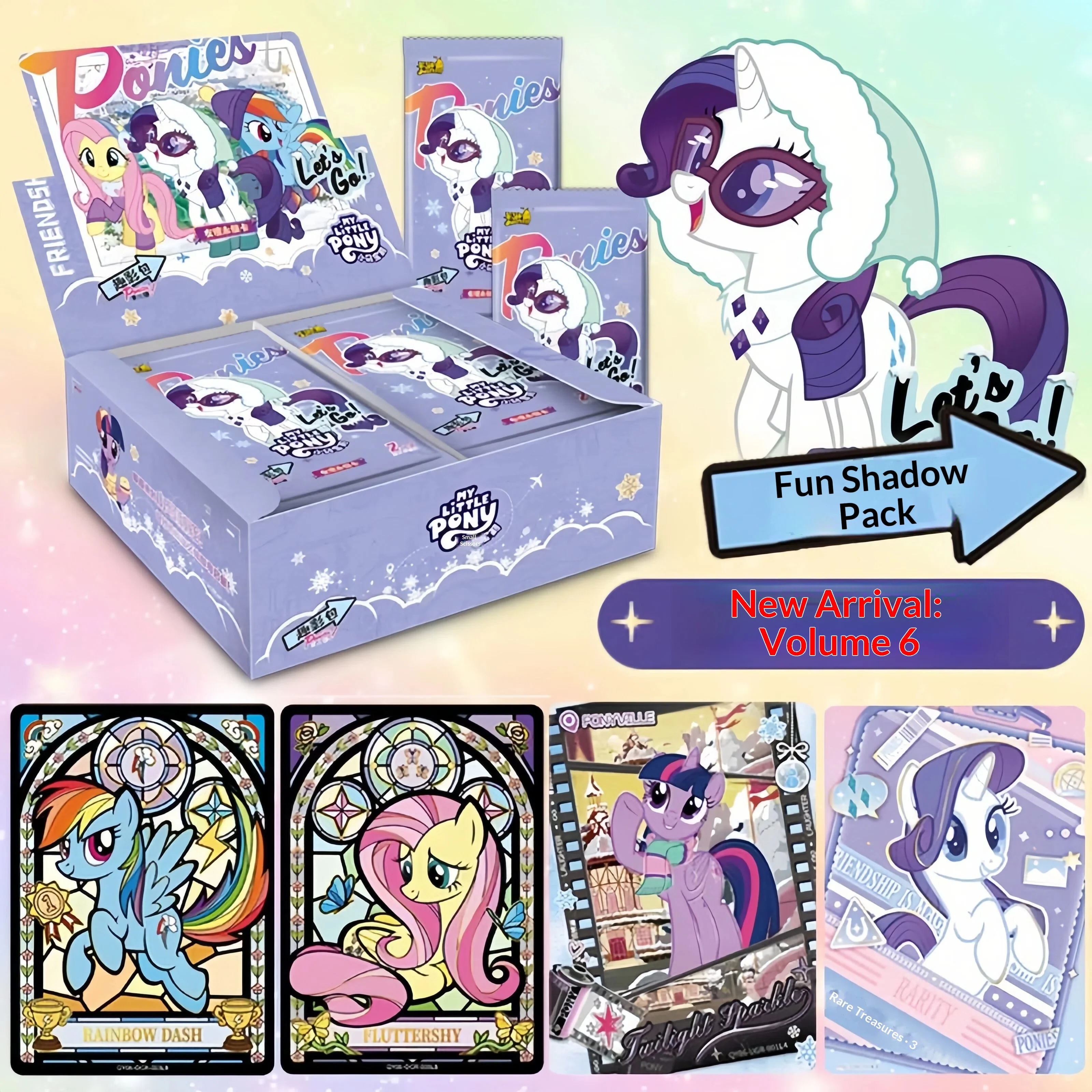 KAYOU My Little Pony Friendship Eternal Fun Pack (6th Edition) Genuine Rich Rare Collection Card Collection Album