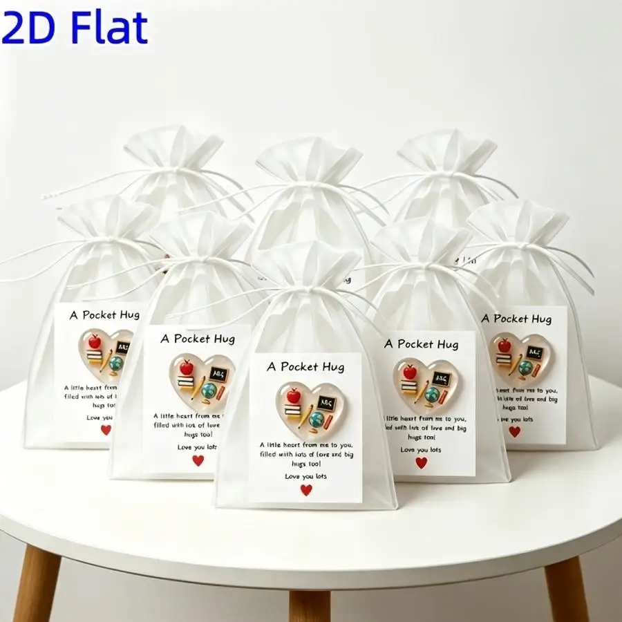 1/5/10/20/50/100pcs Gift for Her/Him: 21 pieces/7 sets of 2D Flat 