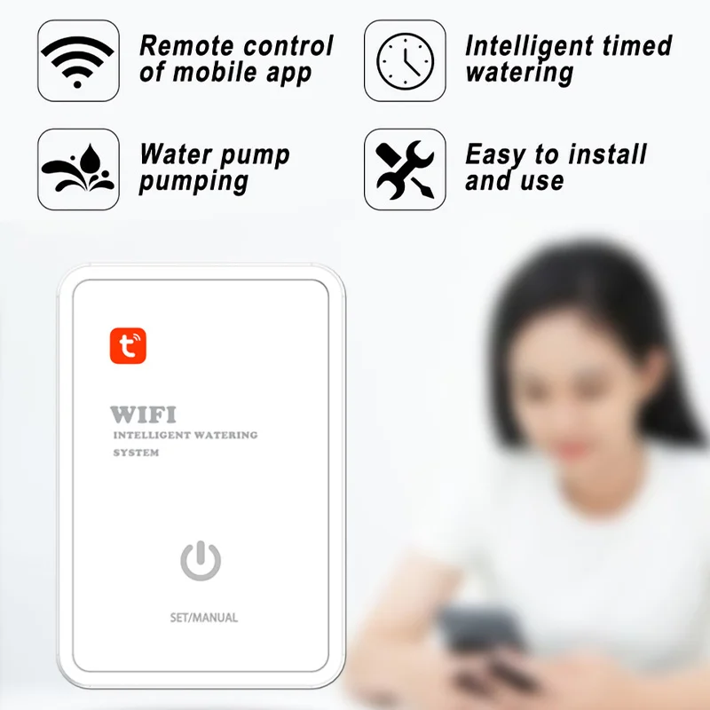 Tuya WIFI Auto Watering Device Intelligent Timed Drip Irrigation System APP Control for 16 Potted Plants Irrigation System Kit