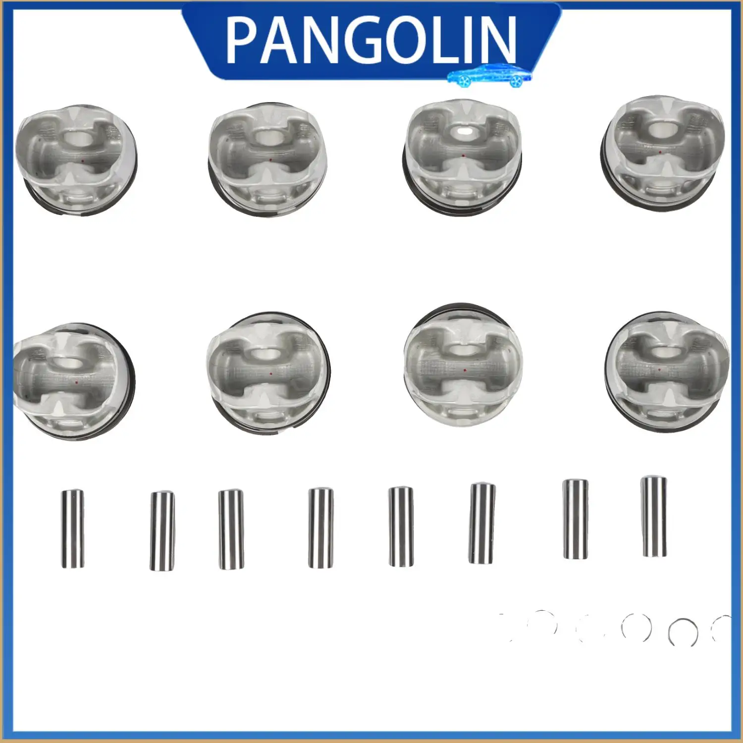 

PANGOLIN 8Pcs Pistons & Rings Set for BMW 550i 750i X5 F01 F02 F03 E70 E71 N63 4.4L V8 Twin Turbo Engine OE 11257613626
