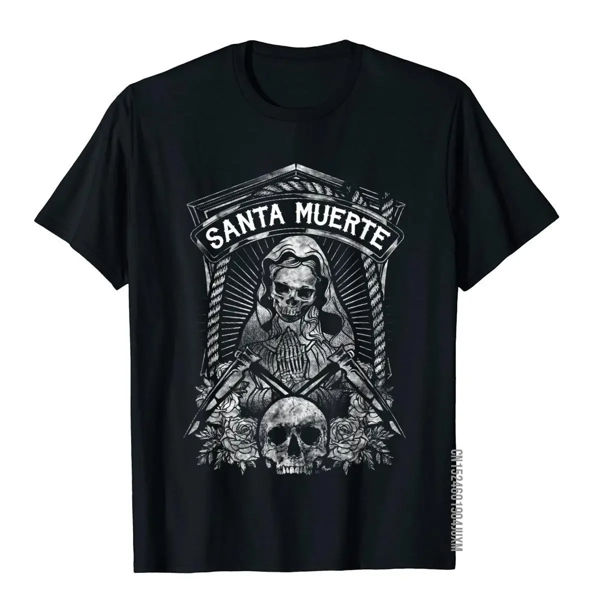 La Sente Muerte The Mexican Grim Shirt Wholesale Young Tops & Tees Comfortable Top T-Shirts Cotton Family