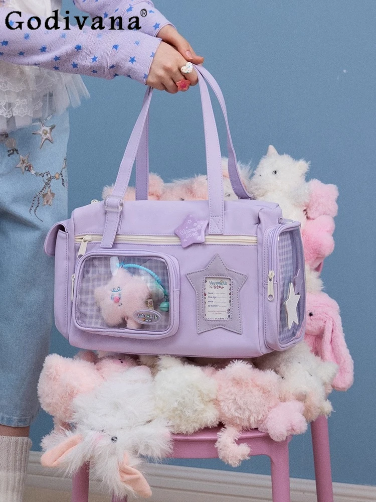 

2025 New College Style Large Capacity Pain Bag Daily Commute Lightweight Travel Versatile Casual Single Shoulder Bag for Women