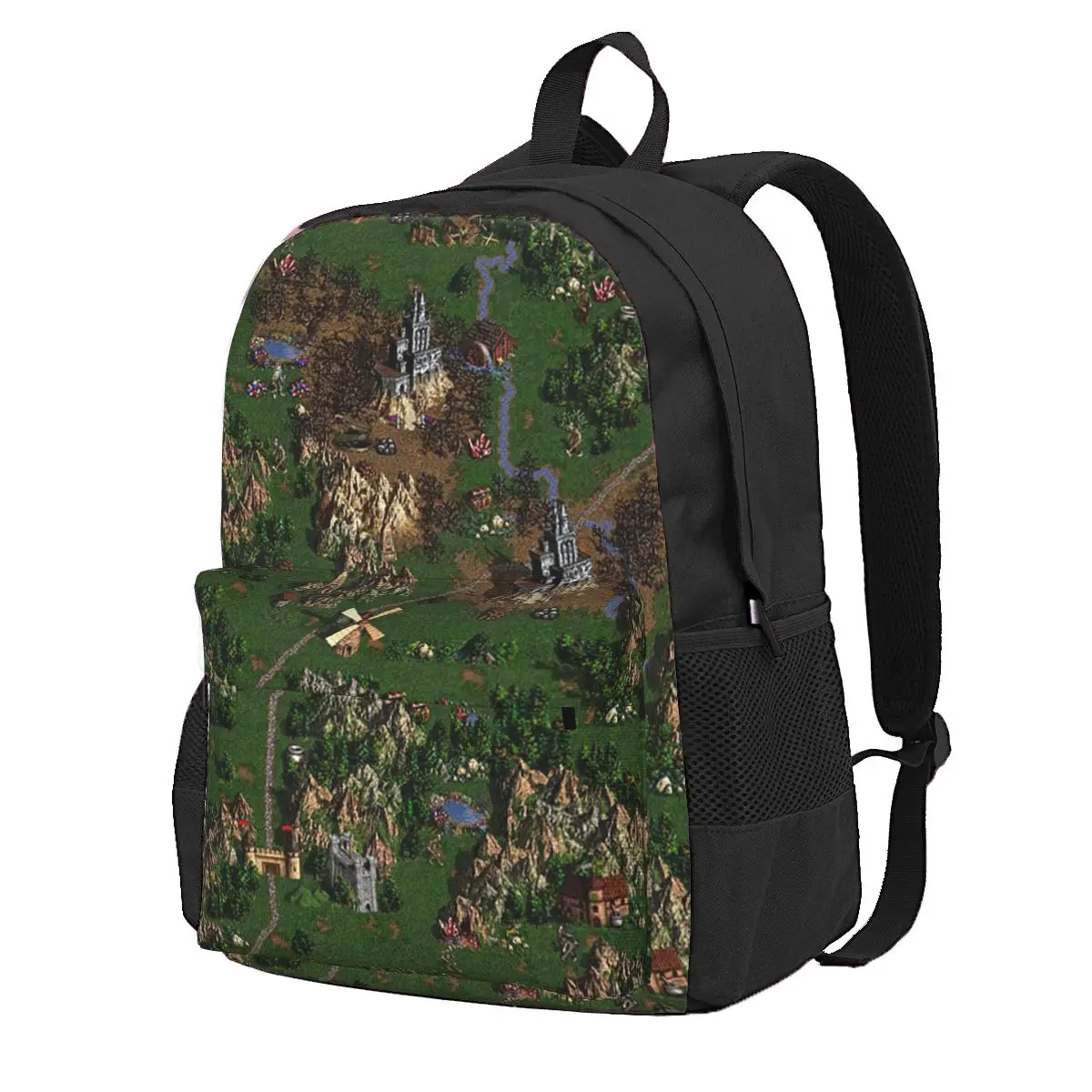 

Heroes Of Might And Magic III Map Student Backpack School Bag Hiking Travel Daypack for Boys Girls Fashion Bookbag Shoulder Bags