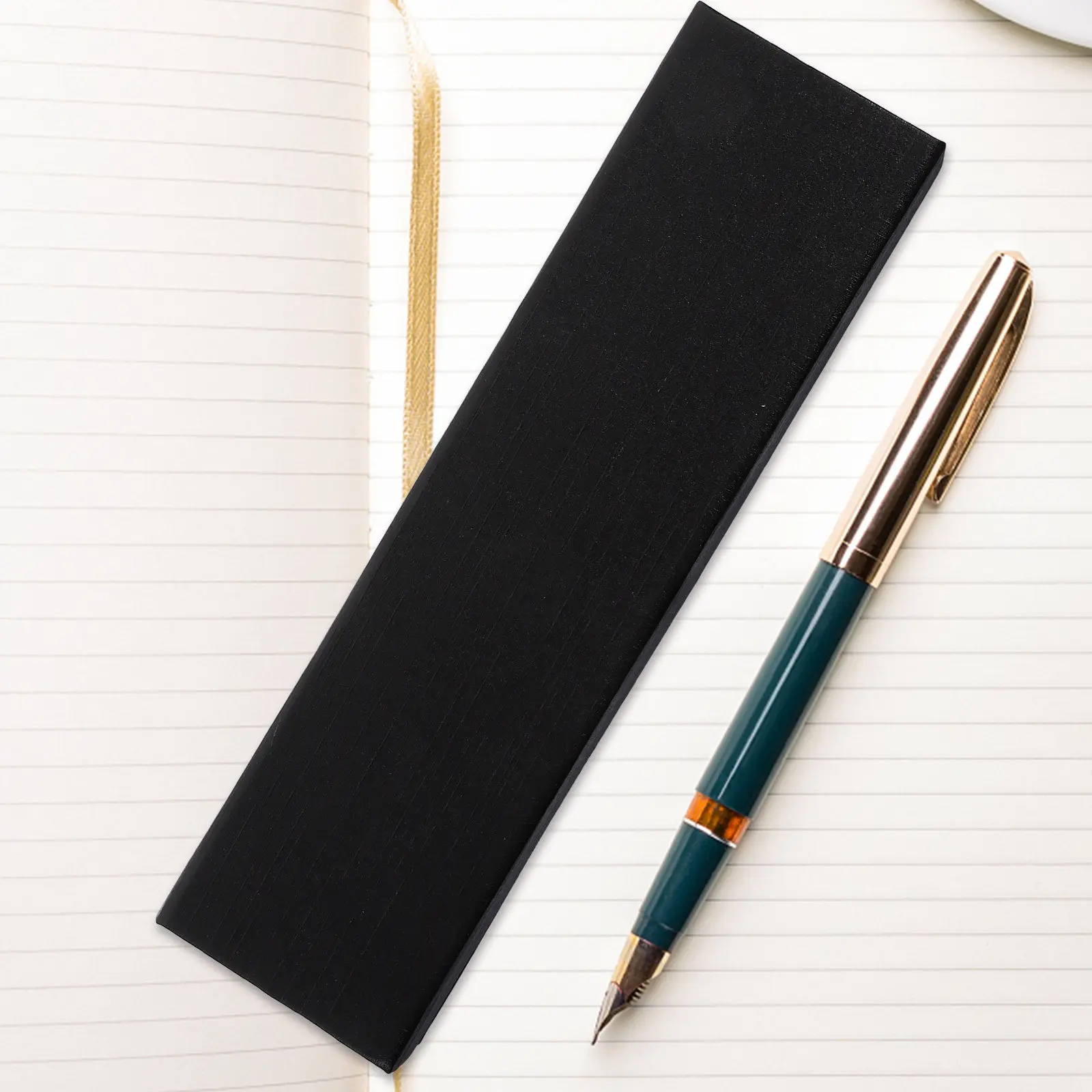 3Pcs Premium Cloth Pen Pouch Retro Pen Holder Case Empty Gift Box for Fountain Pens Writing Tools Display Storage Packaging