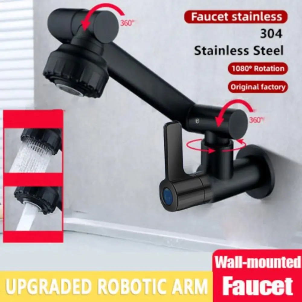 Portable Universal Joint Kitchen Sink Faucet Rustproof Anti Splash Faucet Extension Flexible Robot Arm Faucet