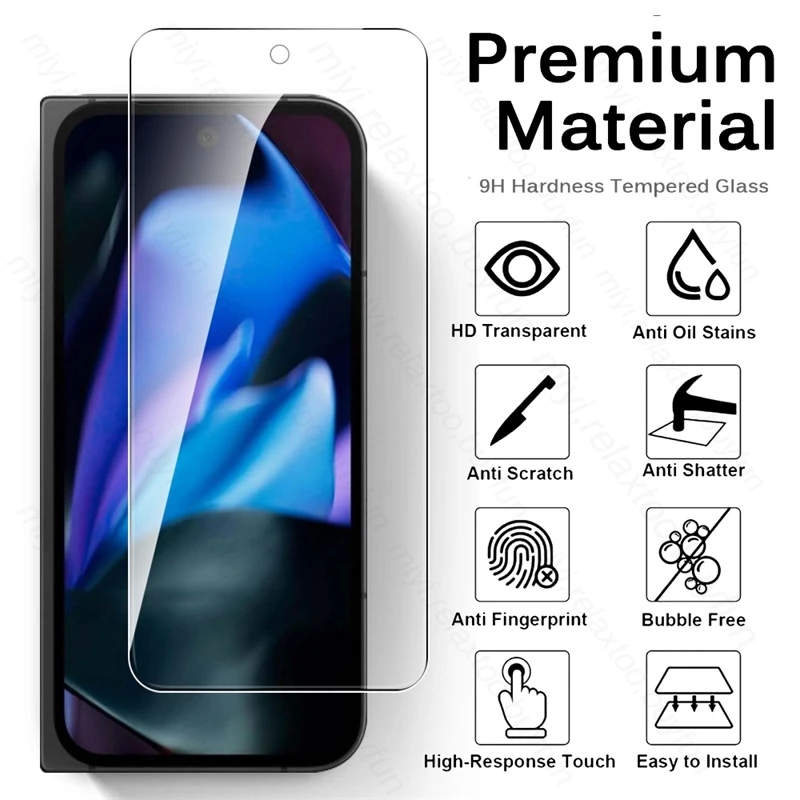 Pixel9ProFold Glass 5Pcs 100% Original HD Tempered Glass Premium Screen Protector for Google Pixel 9 Pro Fold 5G Pixle 9 ProFold