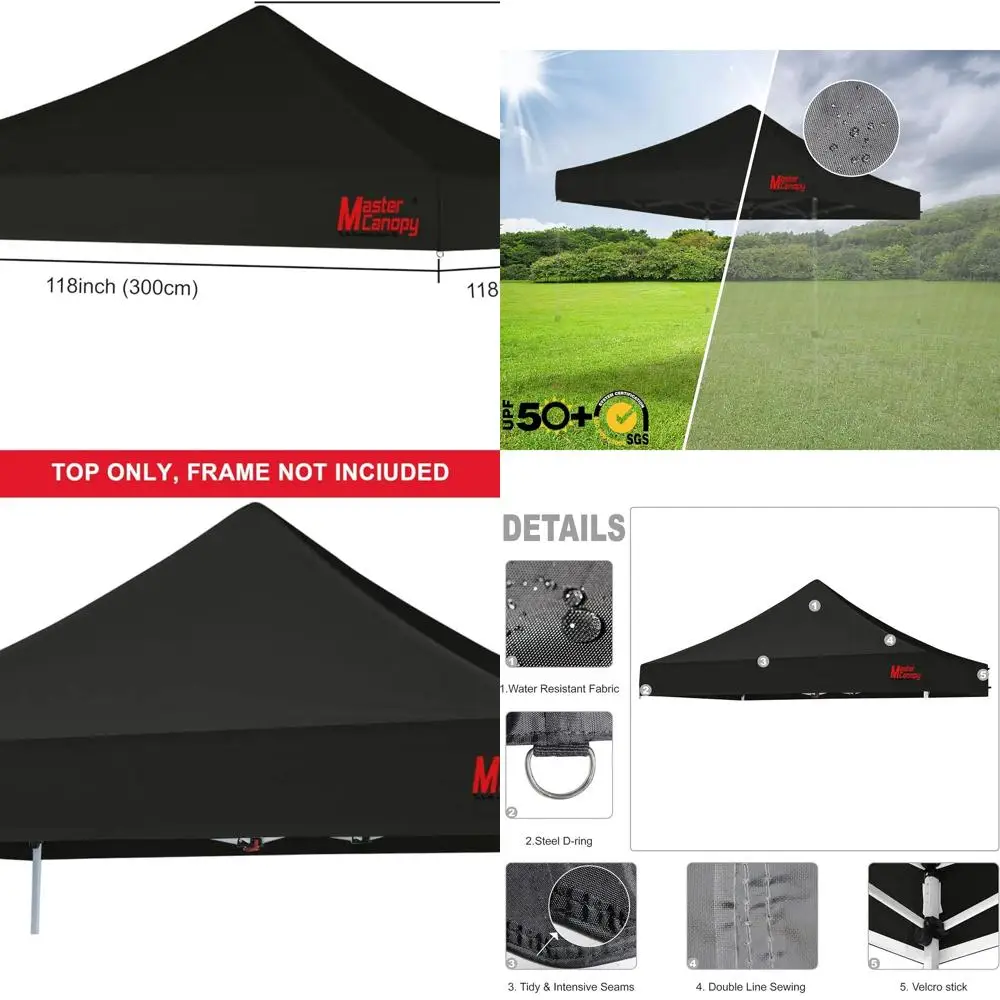 

10x10 Black Pop-Up Canopy Replacement Top
