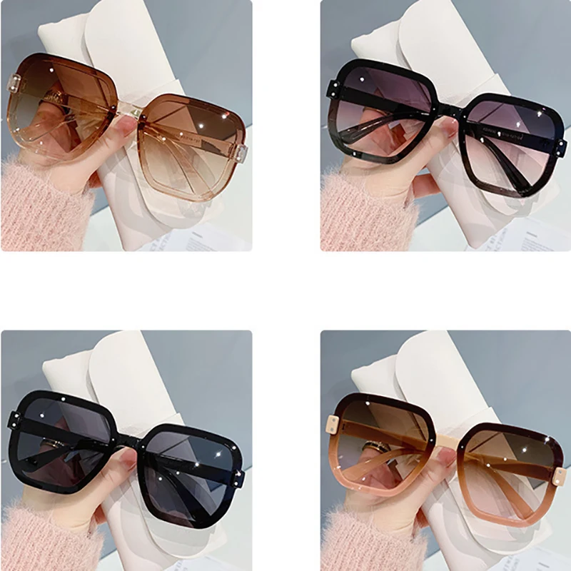 نظارات شمسية مربعة كلاسيكية للنساء والرجال نظارات شمسية مستطيلة للنساء نظارات بيضاوية Oculos De Sol للرجال والنساء