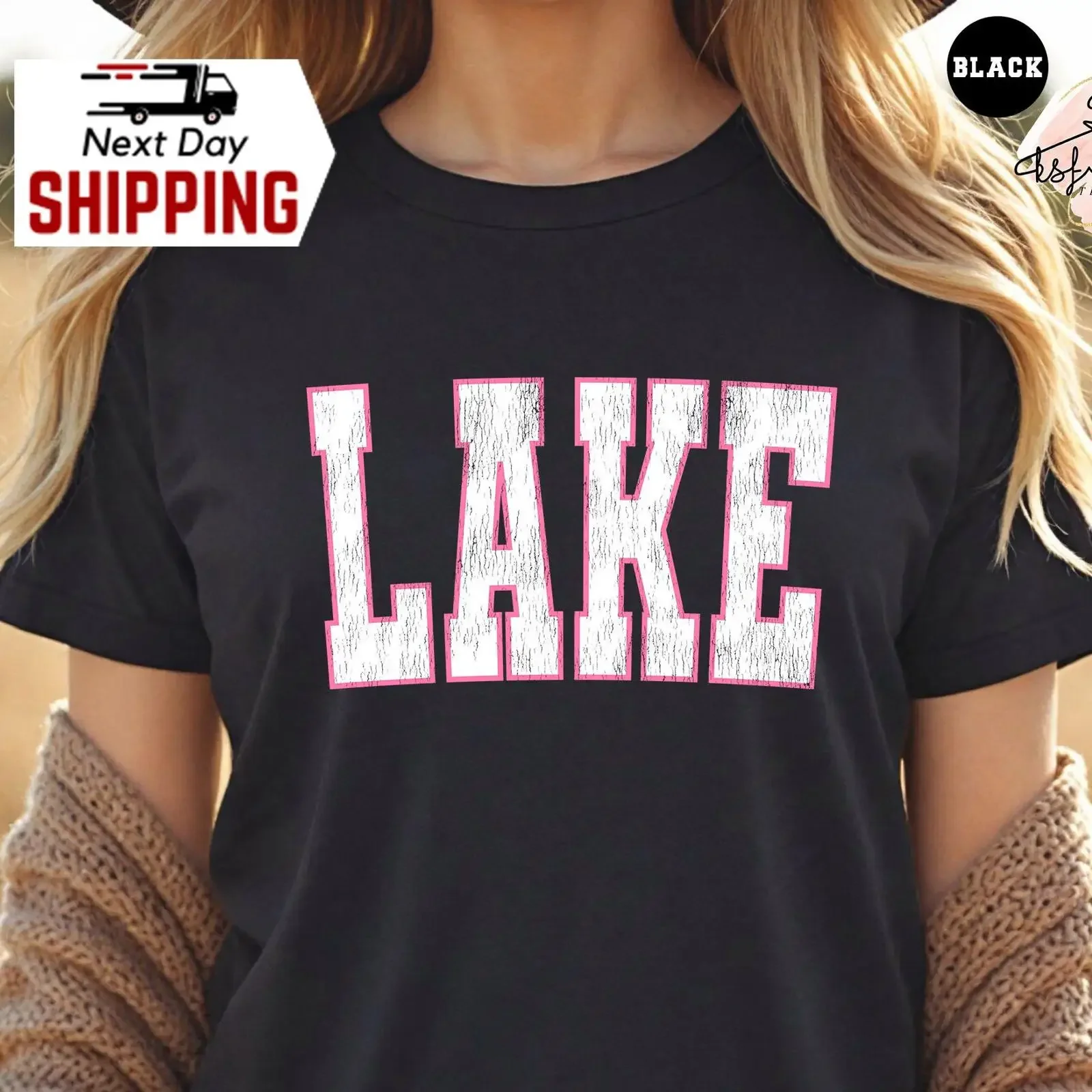 Varsity Lake T Shirt Summer Vacation vintage Washed Versatile homme designer clothes Top For Everyday Wear Breathable Unisex