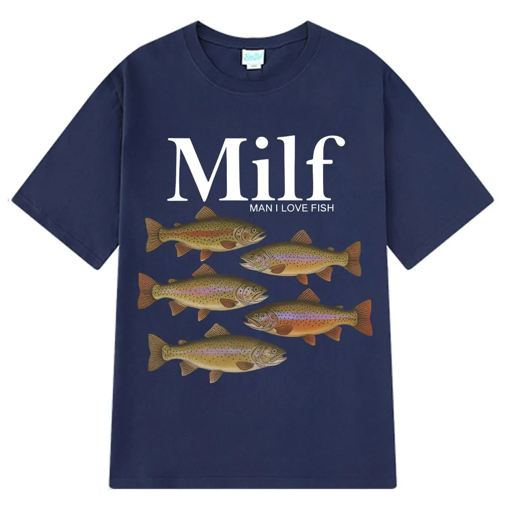 رجل أنا أحب الأسماك مضحك ميمي تي شيرت الرجال النساء تي شيرت تقليدي الصيف 100% القطن Harajuku عادية الهيب هوب تي شيرت الشارع الشهير #5