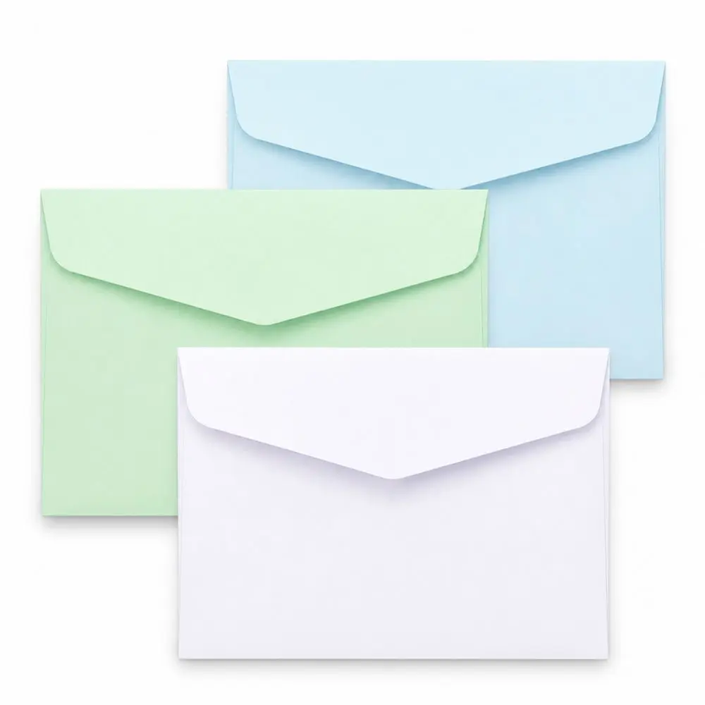 Durable Colorful Paper Card Envelope Fresh Minimalist Style Unprinted Small Paper Envelope Offset Paper for Greeting Cards