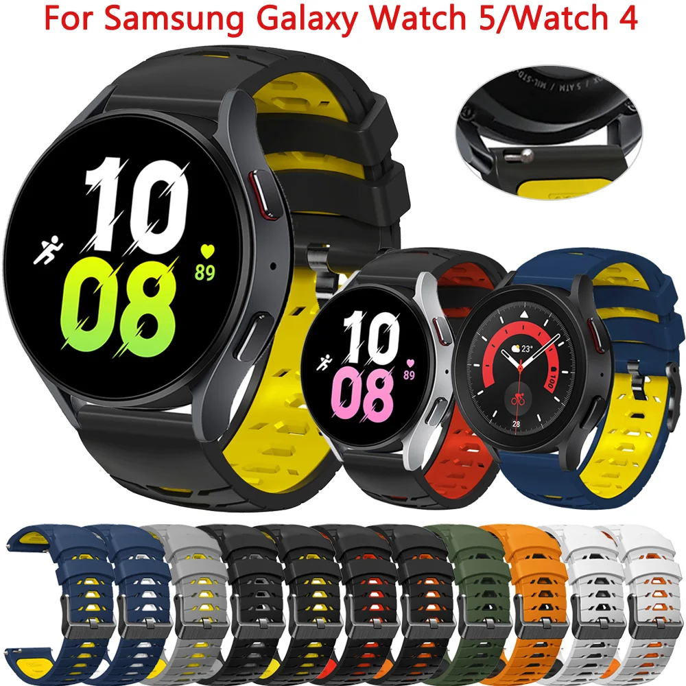 Strap For Samsung Galaxy Watch 5 4 44mm 40mm Pro 45mm Smartwatch Silicone Bracelet Wristband For Galaxy Watch4 Classic 46mm 42mm