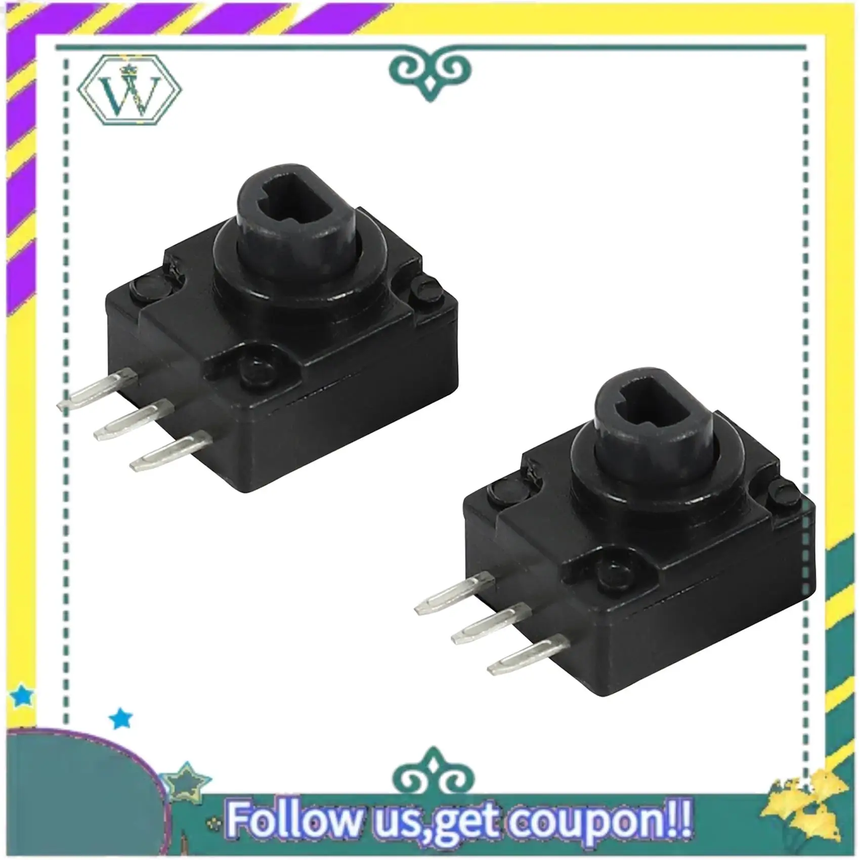 A28Q-1 Set 2Pcs Black Replacement Repair Parts Lt/Rt Button Keypad For 360 Controller