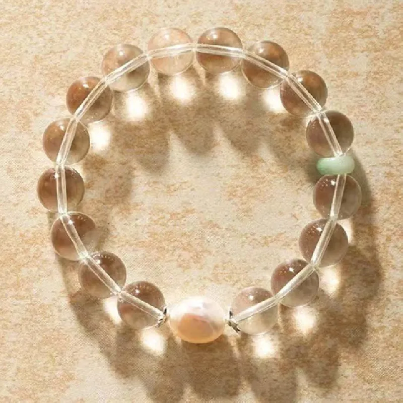 

White Elastic Transparent Sweet Bracelet Fashion Versatile
