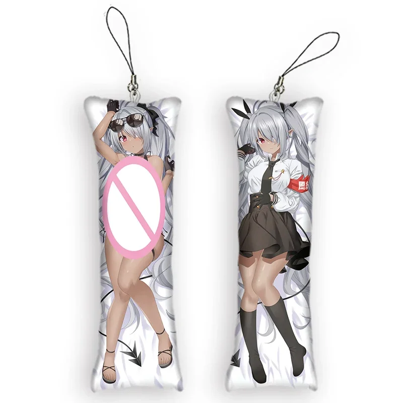 New Blue Archive Dakimakura  Mini Keychain Double Sided Cartoon Anime Body Pillow Key Chains Pendant Cute Gifts