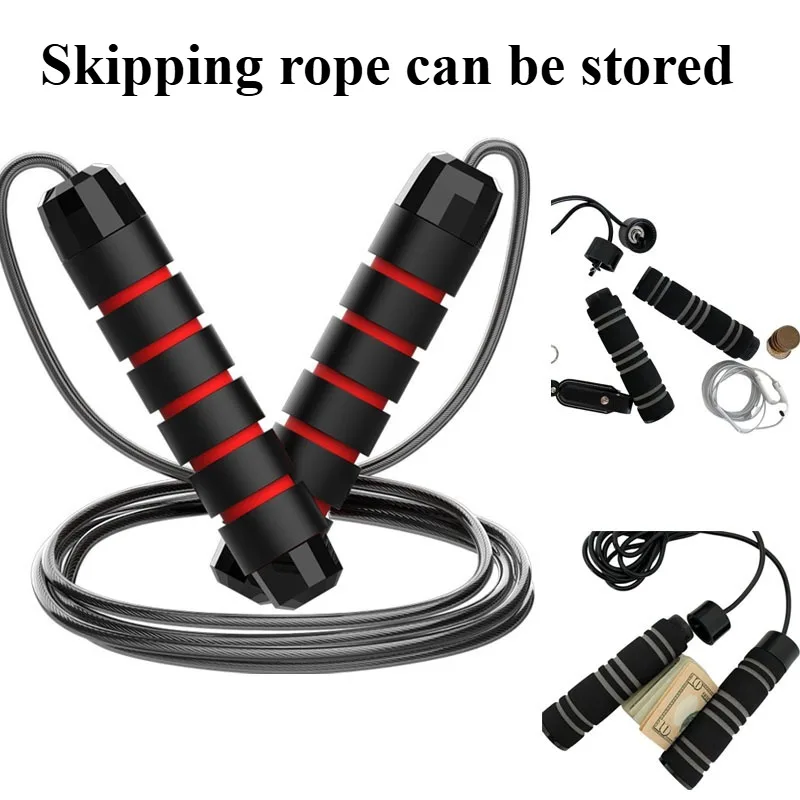 1PCS 새로운 점프 밧줄 강철 와이어 건너뛰기 운동 조정 가능한 점프 피트니스 운동 훈련 홈 스포츠 장비 엉킴 없음