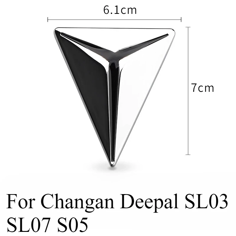 

Для Changan Deepal SL03 SL07 S05 3D металлический значок эмблемы на боковое окно-цепочка из нержавеющей стали, треугольная декоративная наклейка, отделка