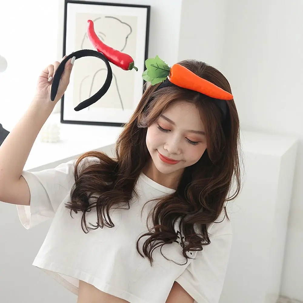 Fashion Tomato Simulated Food Hair Hoop Potato Pepper Fruits Headband Banana Eggplant Vegetable Hair Bands Female/Girls