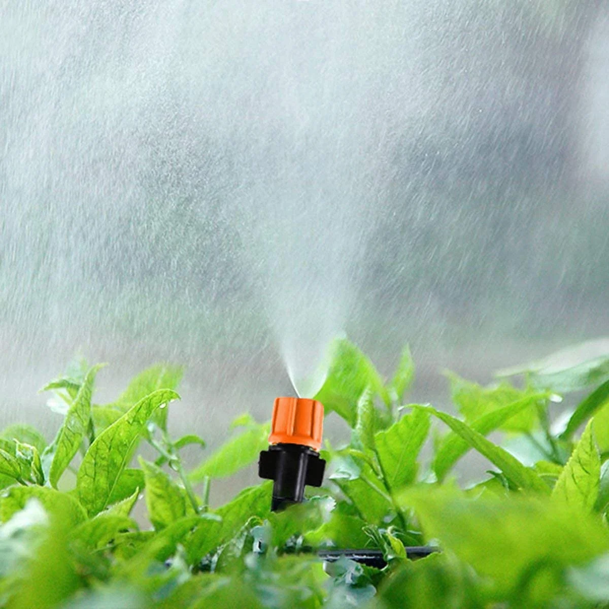 A44I-60 Pcs Micro-Spray Adjustable Flow Irrigation Drippers, Garden Adjustable Sprinkler Drip Irrigation Misting Drip Kit