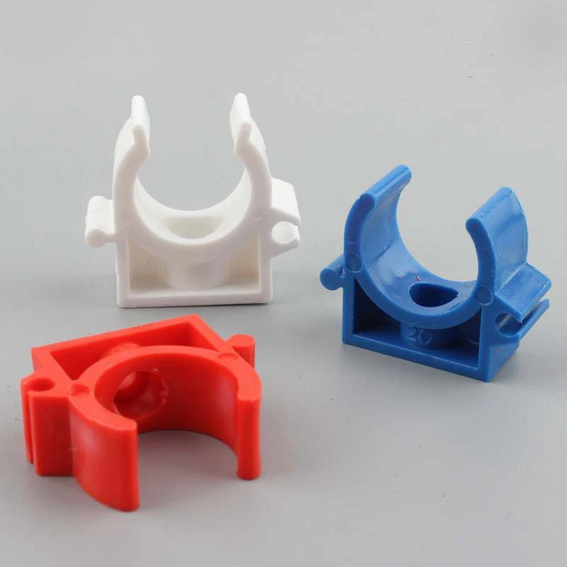 50Pcs 16mm 20mm Diameter PVC Pipe Clamp Connector Plastic Tube Fittings U Type Water Hose Connectors Strap Garden Accessories