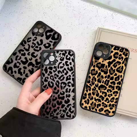 For Samsung Galaxy S25 S24 S23 S22 Ultra Plus S21 FE A53 A52 A54 A14 A33 A13 A34 A32 A55 A35 A15 A16 5G Case Leopard Print Cover