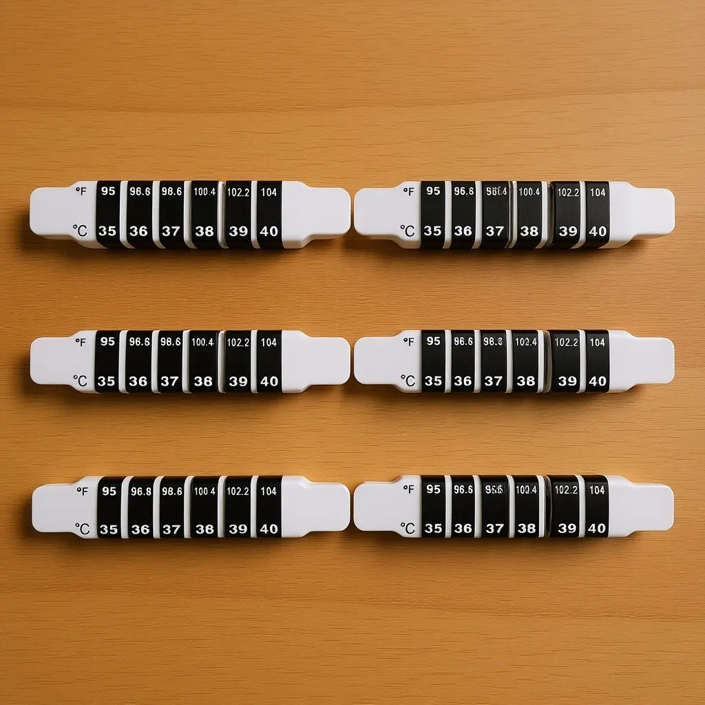 10pcs Lcd Liquid Crystal Temperature Strip For Forehead Flexible Baby Thermometer Sticker Temperature Monitor Family