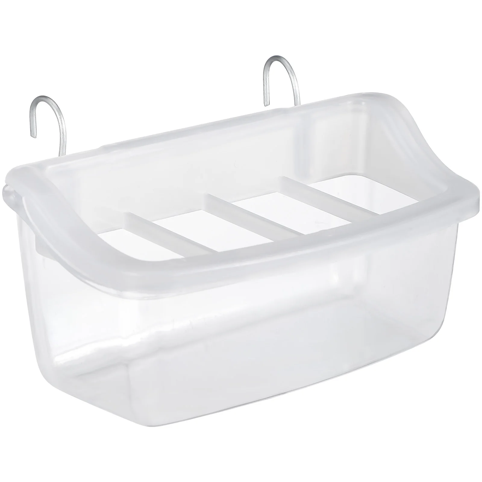 

Reusable Bird Cage Feeder Bowl Sturdy Plastic Food Dispenser for Parrot Bird Feeding Tool Indoor Use Cage Food Bowl